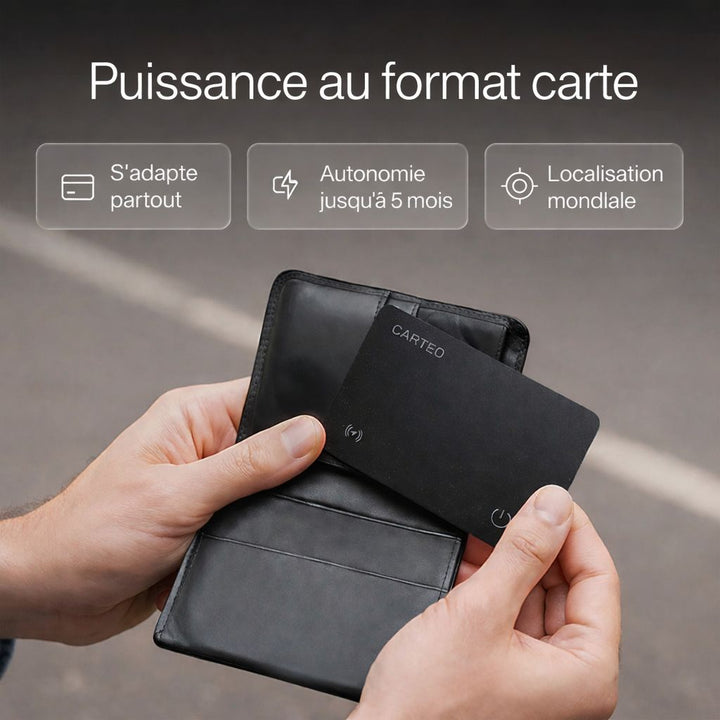 Carteo glissée dans un portefeuille