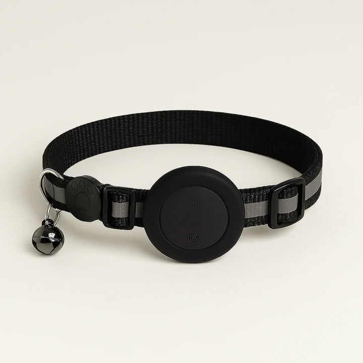 Collier Félix noir pour chat avec traceur