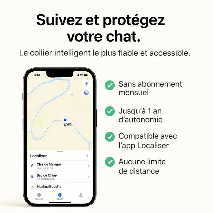 Localisation précise du chat sur smartphone